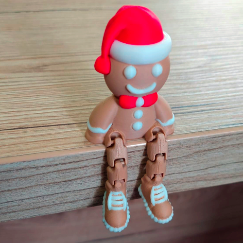 Gingerbread Man Flexible 3D Printed