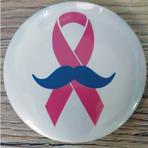 Pink Movember Badge Metal Pin