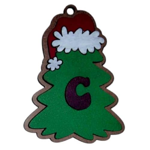 Christmas Tree Alphabet Ornaments Letters