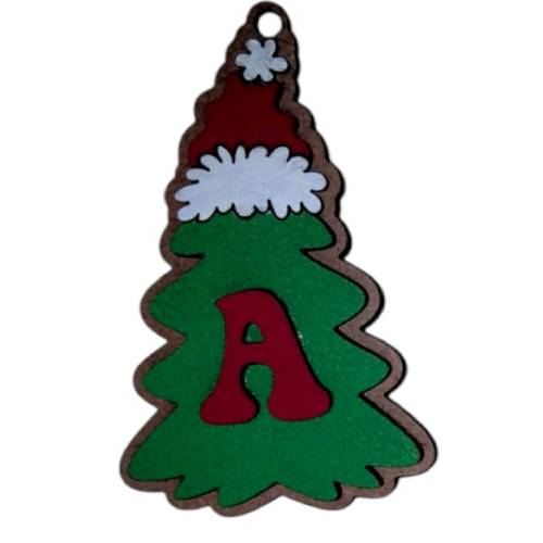 Christmas Tree Alphabet Ornaments Letters