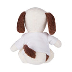 Load image into Gallery viewer, Personalised  Soft toy dog white with brown ears
